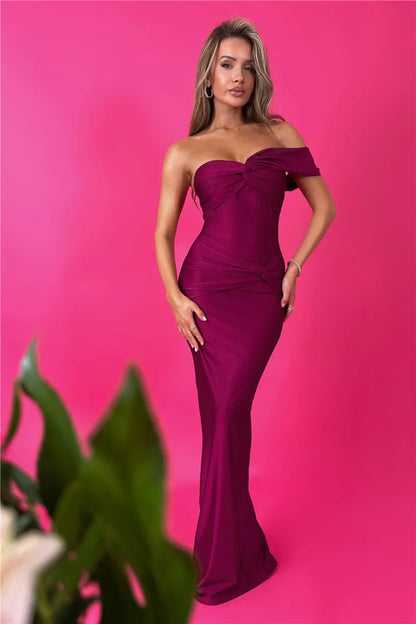 Robe Longue Sans Manches Femme, Dos Nu, Moulante, Épaule Unique, Sexy, Élégante, Soirée